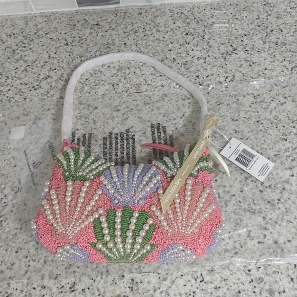 Vera Bradley Mini Roxbury Crescent Shoulder Bag (Cottage shells in Beaded) - Picture 3 of 10